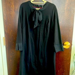 NWT- Boden black 16L dress (40 inches from shoulder) w/bow. Lined dress